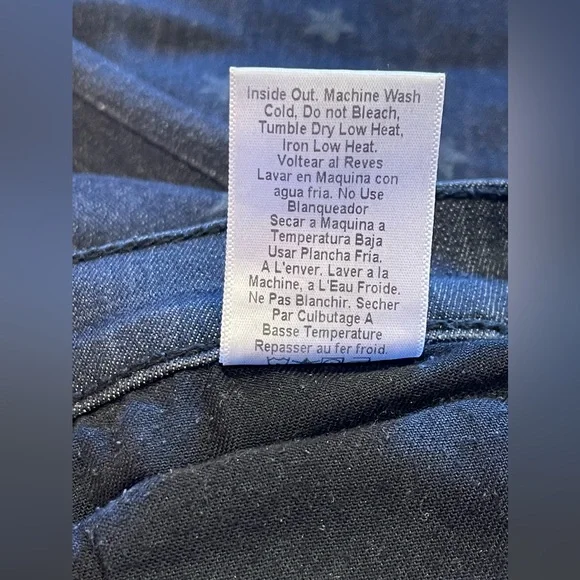 CURRENT/ELLIOTT The Stiletto Washed Black with Mini Stars 29 - Picture 5 of 7